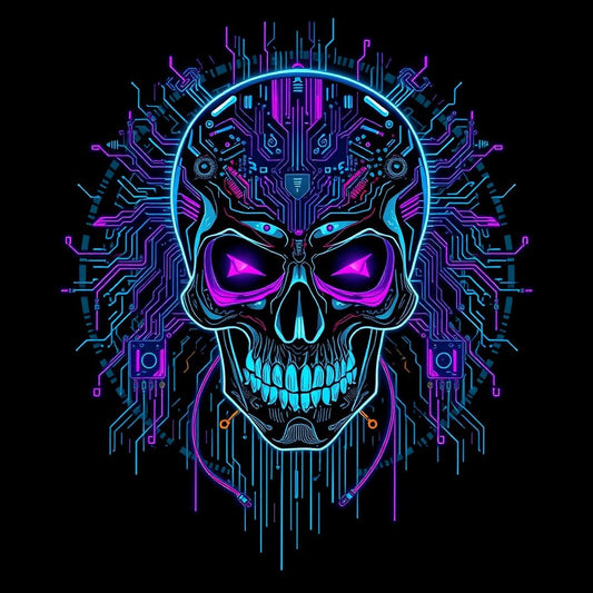 Cyber Circuit Skull Tee